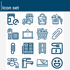 Simple set of vol related lineal icons.