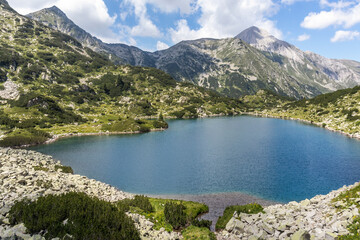 Fototapeta na wymiar Fish Banderitsa lake at Pirin Mountain, Bulgaria