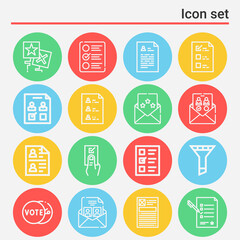 16 pack of propositions  lineal web icons set