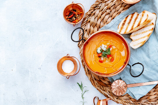 Gazpacho summer soup, colt tomato soup