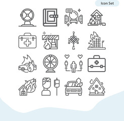 Simple set of good luck related lineal icons.