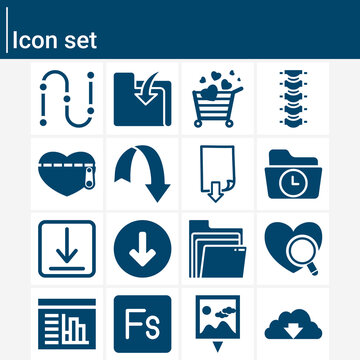 Simple set of lumbar related filled icons.