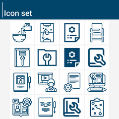 Simple set of instruct related lineal icons.
