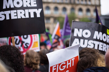 People marching in protest