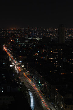 City by night, Sofia, Bulgaria.