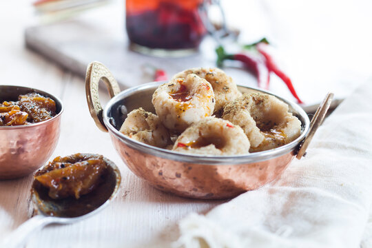 Khichu with Chili oil
