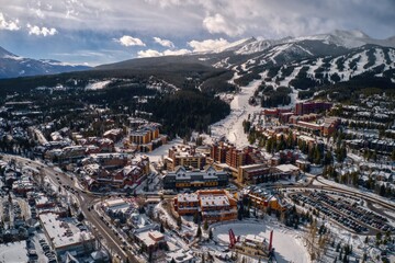 Aerial View of the Ski Town of Breckenridge, Colorado