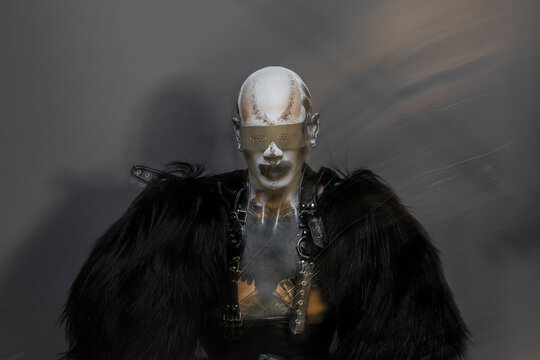 Techno Goth Fashion Portrait