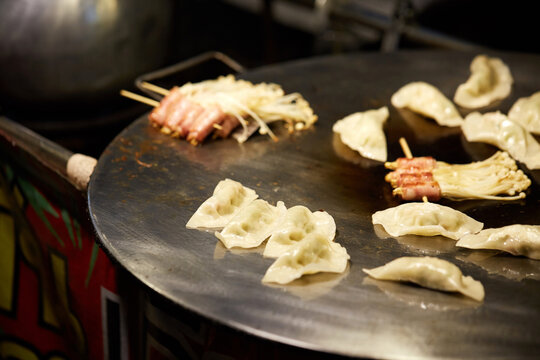 Attractive street food in the ancient city of Chiang Mai, the weekend night market