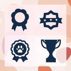 Simple set of confer related filled icons