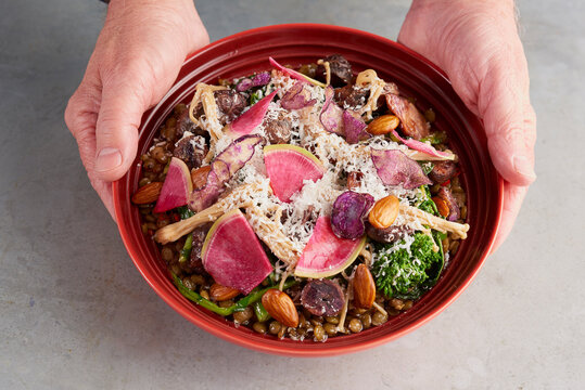 Warm Rapini and Lentil Salad