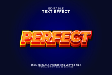 Perfect  text effect illustration