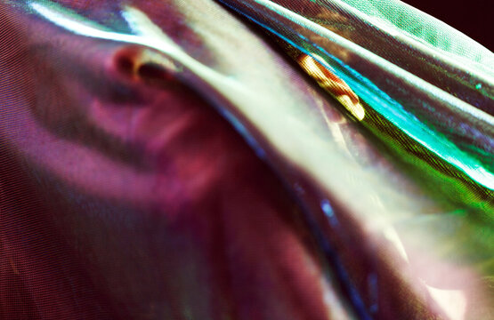 Artistic portraits with holographic fabric