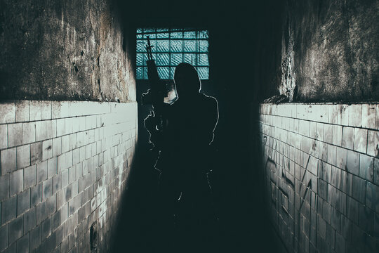 man with a rifle