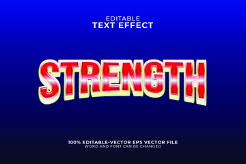 Strength text effect illustration