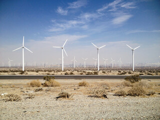 Wind farm in the California desert
