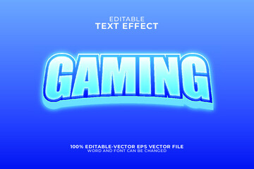 Gaming  text effect illustration