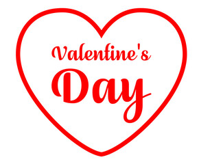 heart for valentines day red and white background, editable vector