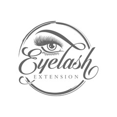 Luxury Beauty Eye Lashes Logo Vector Template
