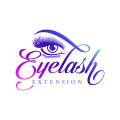 Luxury Beauty Eye Lashes Logo Vector Template
