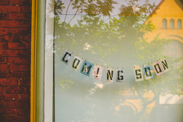 Coming Soon sign in window