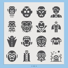 Simple set of ds related filled icons.