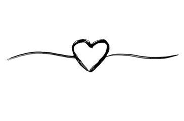 Line shape black shadow silhouette heart  white blue background vector decoration ornament font lettering calligraphy love happy valentine 14 fourteen february wedding romantic together.