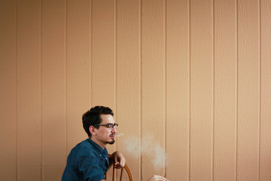 Exhaling Smoke