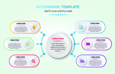 Modern infographic steps banner template