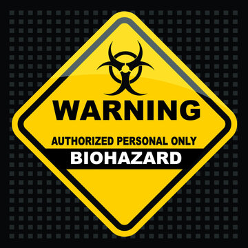 WARNING, biohazard signand label vector
