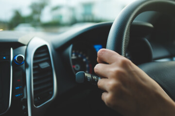Woman driving a car, australia