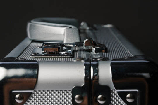 Modern Silver Metallic Briefcase