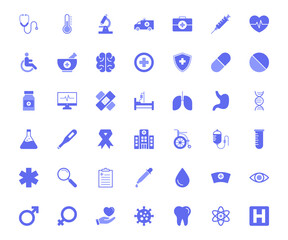 Medical icon set. for computer, web and mobile apps