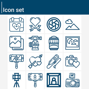 Simple set of wrapped related lineal icons.