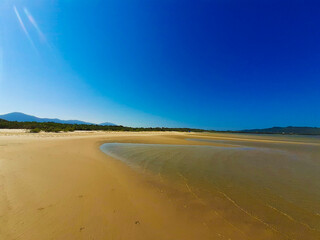 sand beach and blue sky