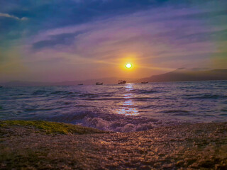 Obraz premium sunset over the sea