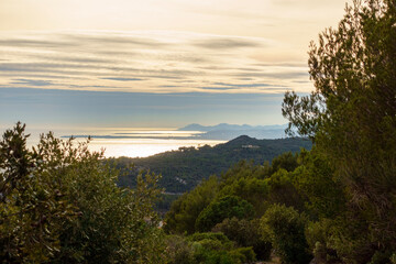 sunset over the sea