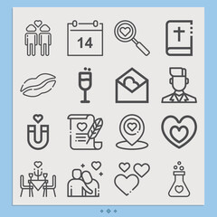 Simple set of sexes related lineal icons.