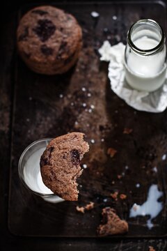 Chocolate chip cookies with fleur de sal