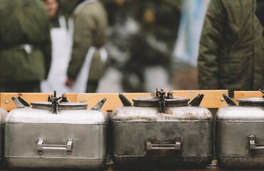 military mobile field kitchen.