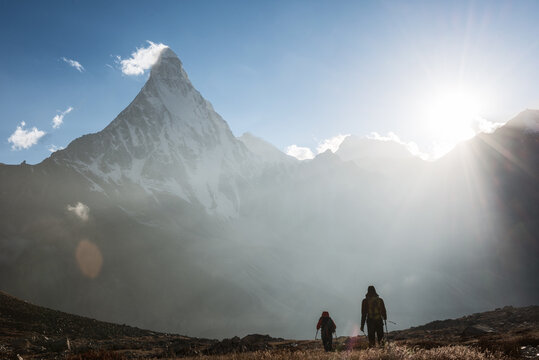 trekking in mountains