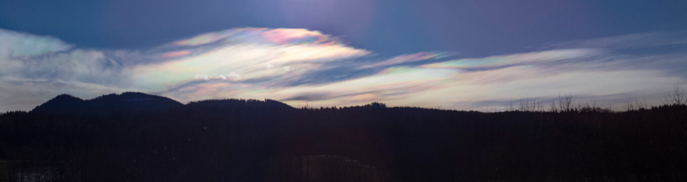 Clouds with a colorful purple/blue gradient