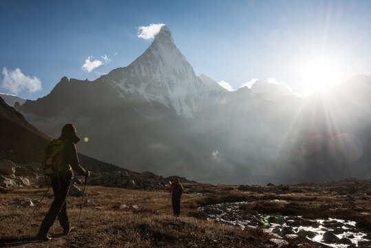 hikers in the mountain
