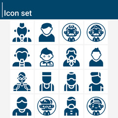 Simple set of formative related filled icons.