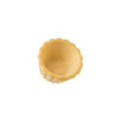 Small diner tartlet isolated on a white background.