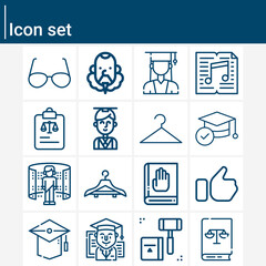 Simple set of books related lineal icons.