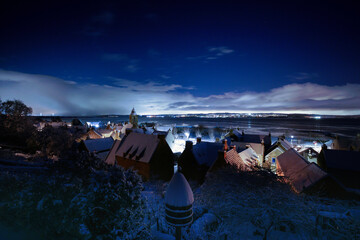 Blue hour at Culross Village, Fife, Scotland.