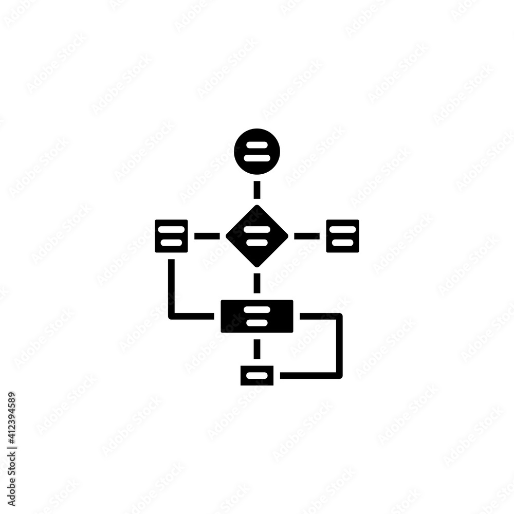 Poster algorithm vector icon solid style. perfect for website, application, commerce, presentation, logo an