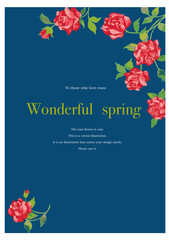 品のいいバラのベクター背景素材