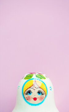 Russian doll on pink